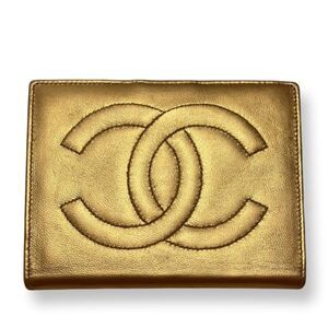 Chanel Gold Logo Short Wallet RARE